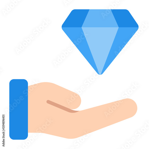 Hand diamond icon