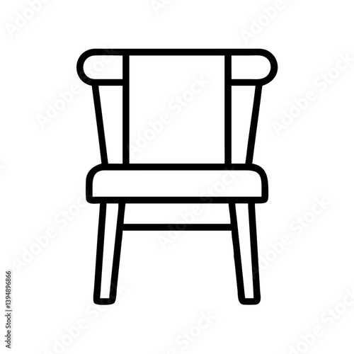 Chair illustration furniture seating design home decor interior design outline drawing vector icon  char