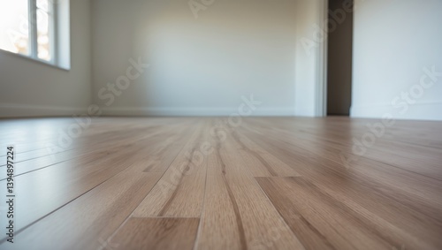 Wallpaper Mural Laminated flooring beside a white wall. An empty area with hovering laminate in a modern room Torontodigital.ca