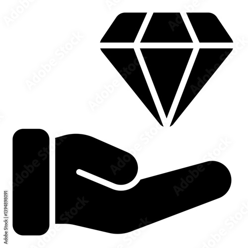 Hand diamond icon