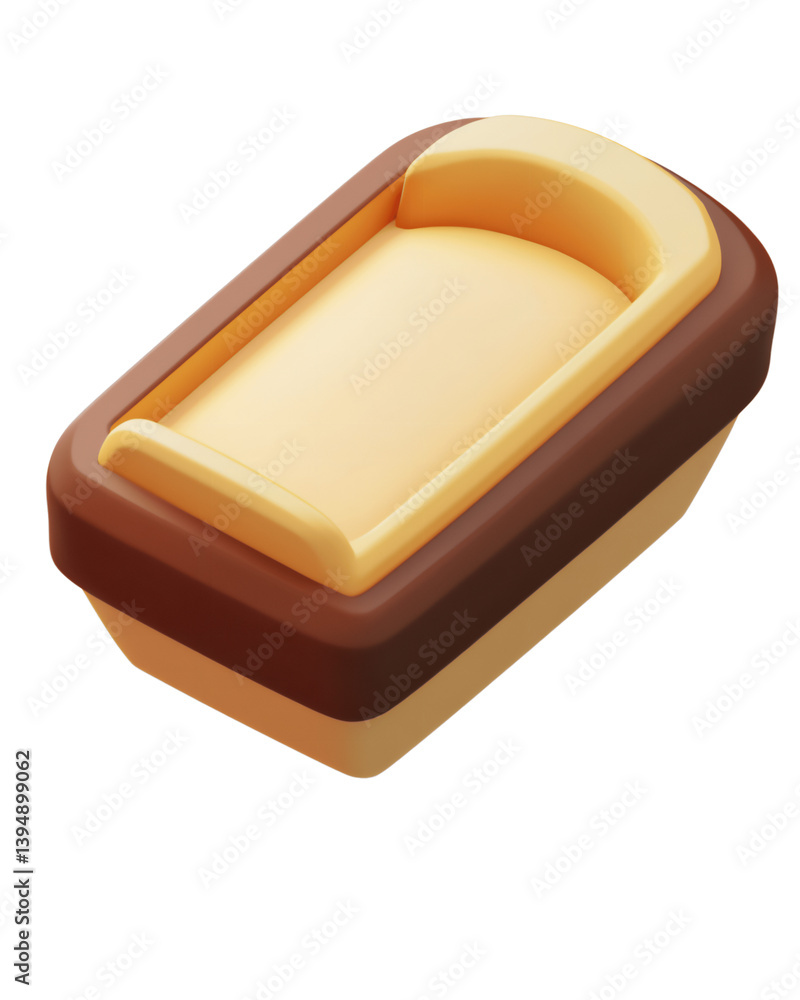 3D clay emoji of a slice of cake on a transparent background for digital use 3D clay emoji of a slice of cake on a transparent background for digital use