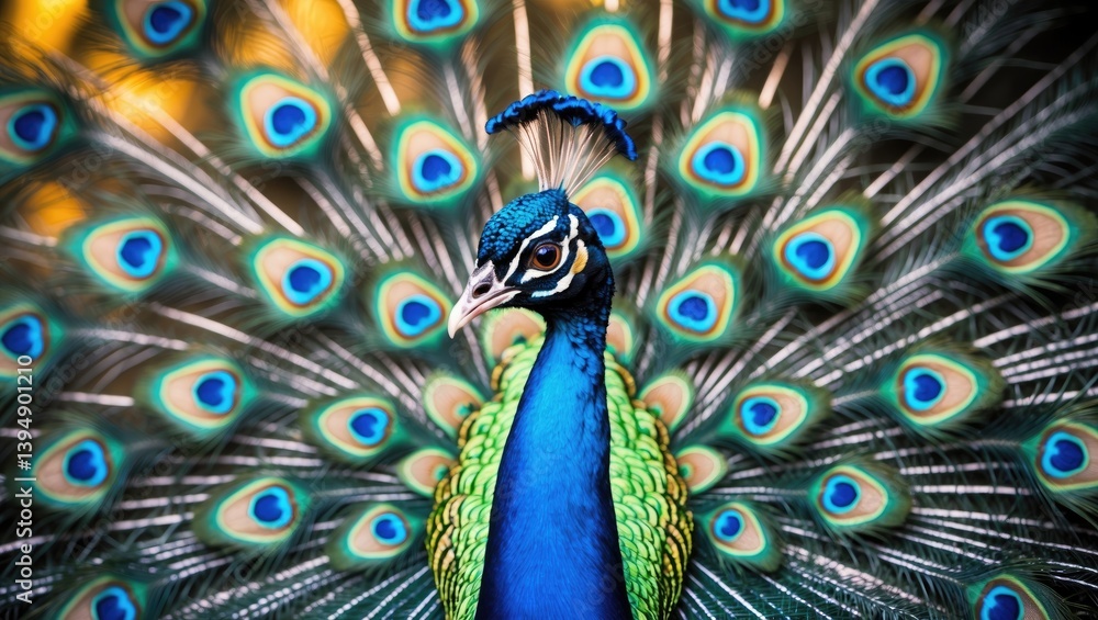 Obraz premium Refined multicolored peacock artwork