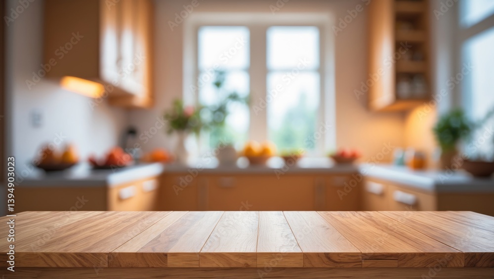 Wooden table with a blurred backdrop of furniture Wooden table with a blurred backdrop of furniture