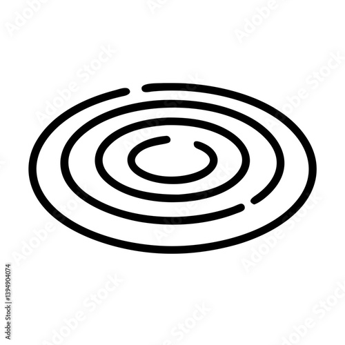 Abstract concentric circles vector illustration for ripple effect design and background use case design  char