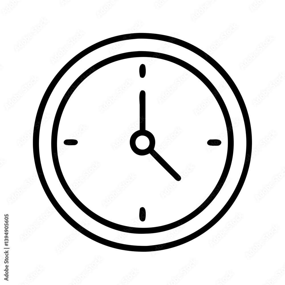 Clock time icon vector illustration for time management and schedule concept with deadline and appointment Clock time icon vector illustration for time management and schedule concept with deadline and appointment