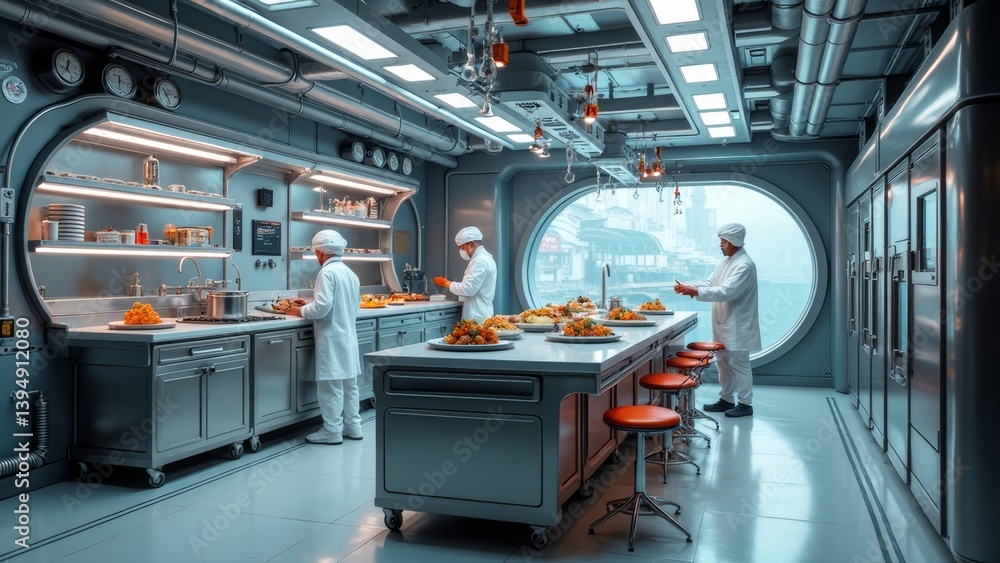 Naklejka premium The Culinary Art of Future Kitchen