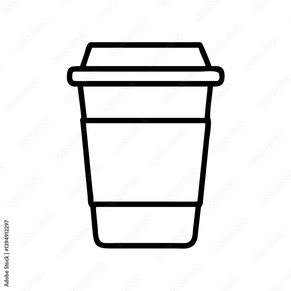 Coffee cup vector icon disposable coffee cup to go takeaway coffee cup outline drawing simple coffee cup Coffee cup vector icon disposable coffee cup to go takeaway coffee cup outline drawing simple coffee cup