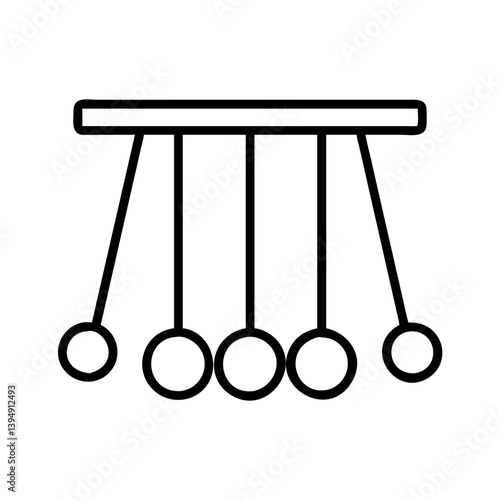 Newton's cradle physics demonstration science pendulum kinetic energy momentum conservation educational toy classic 