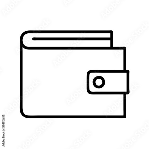 Fotografie Wallet icon vector illustration, financial money currency cash holder, purse sym