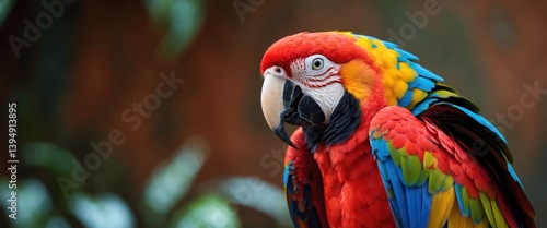 Colorful avian, loquacious parrot, parrot
