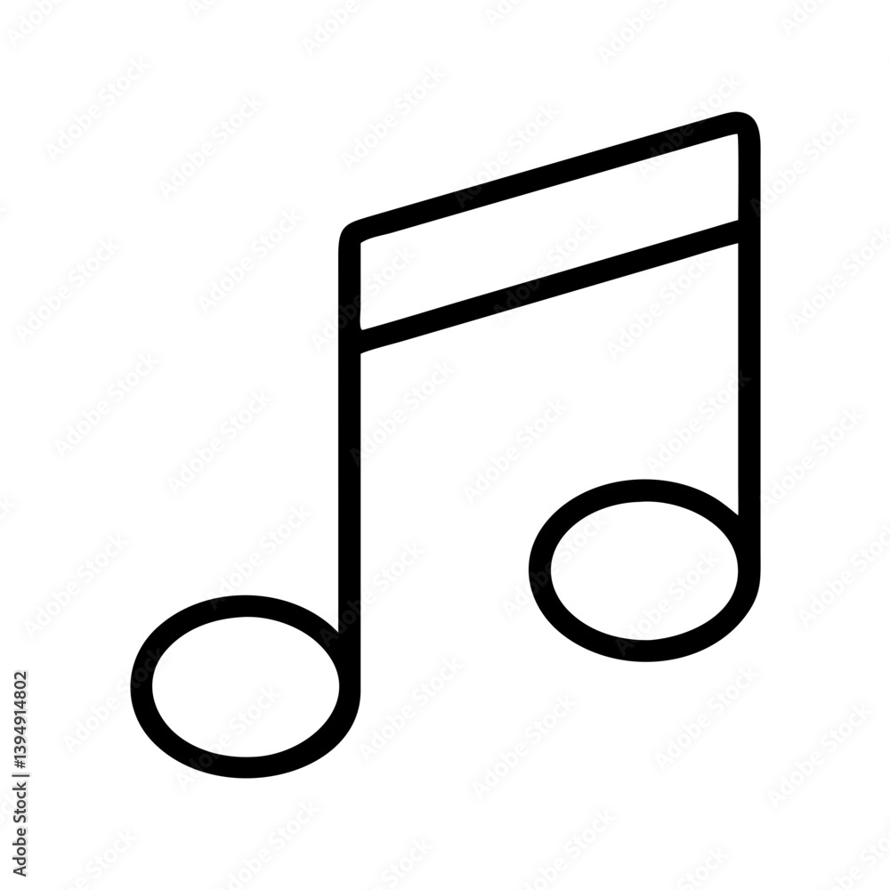 Music note vector icon design for musical notation and melody representation in graphic design projects and art Music note vector icon design for musical notation and melody representation in graphic design projects and art