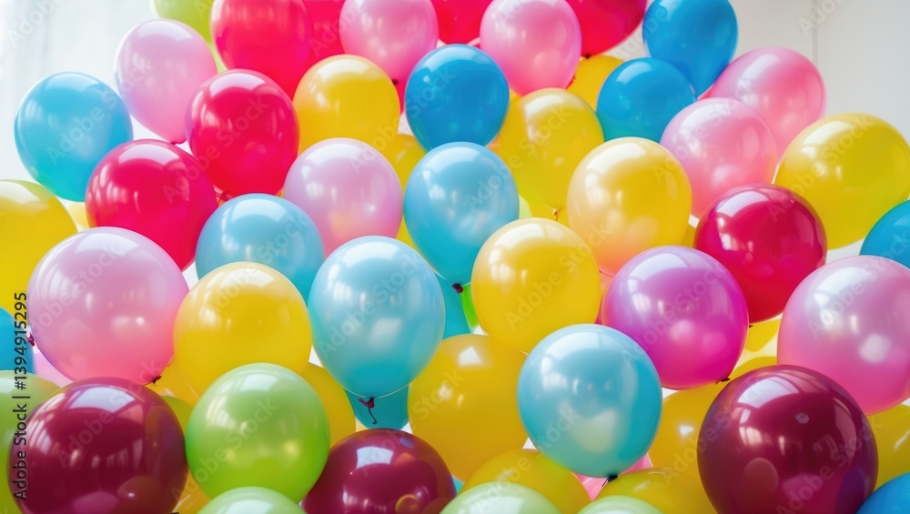 Lively clear balloons. Assorted balloon collection on background Lively clear balloons. Assorted balloon collection on background