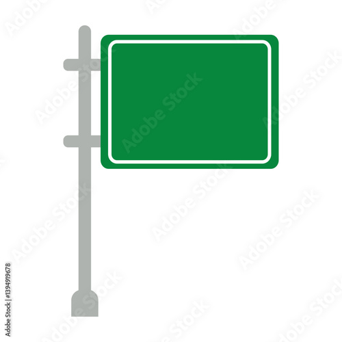 Green Road Sign Board Icon, Simple Icon Vector Design, best used for presentation, application, web and banner