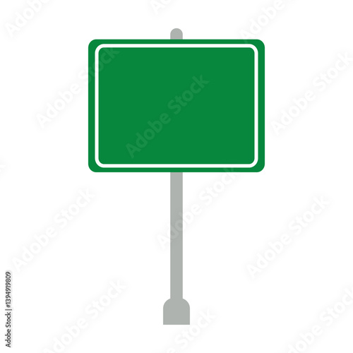 Green Road Sign Board Icon, Simple Icon Vector Design, best used for presentation, application, web and banner