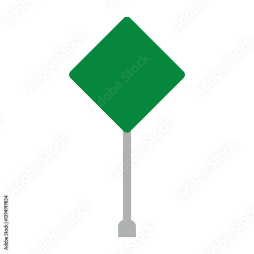 Green Road Sign Board Icon, Simple Icon Vector Design, best used for presentation, application, web and banner
