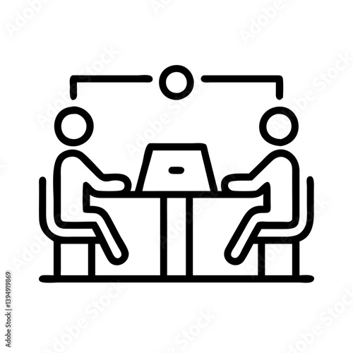 Online meeting collaboration teamwork conference video call icon vector illustration for business design 