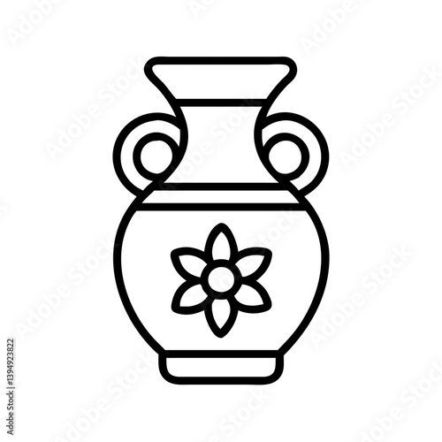 Elegant flower vase outline drawing for home decor and floral arrangement design ideas and inspiration