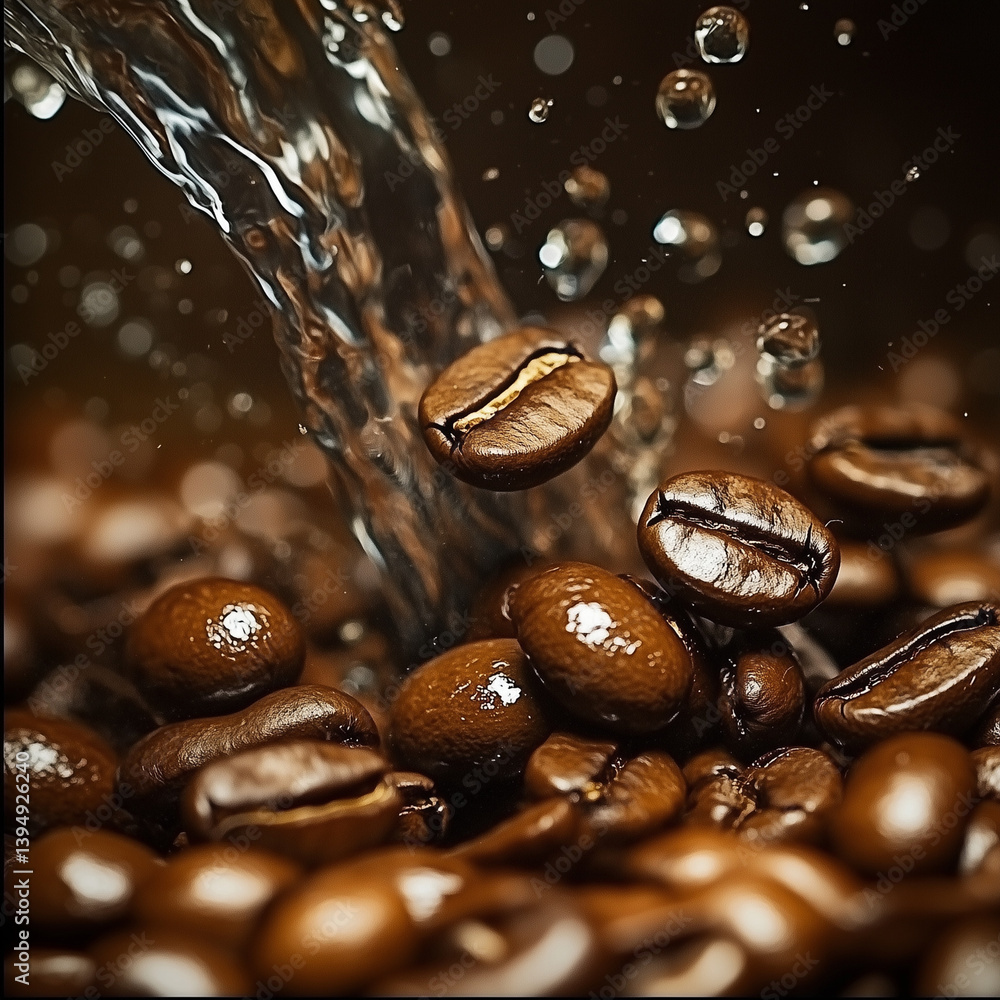 coffee beans on black background coffee beans on black background