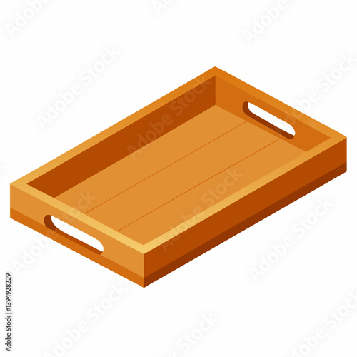 A wooden tray with handles, designed for easy carrying and serving.