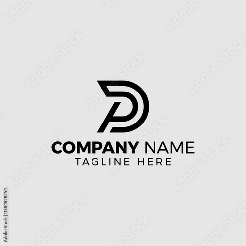 PD Monogram Logo – Bold Modern DP Letter Logo Design in Black and White