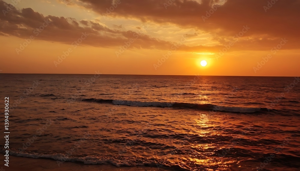 Fototapeta premium Beautiful sunset over the seabeautiful sunset over the sea,coastline, sunlight, sun, nature, sky, sunset, beach, sea, summer, travel, cloudscape, dawn, dusk, horizon, horizontal, 23