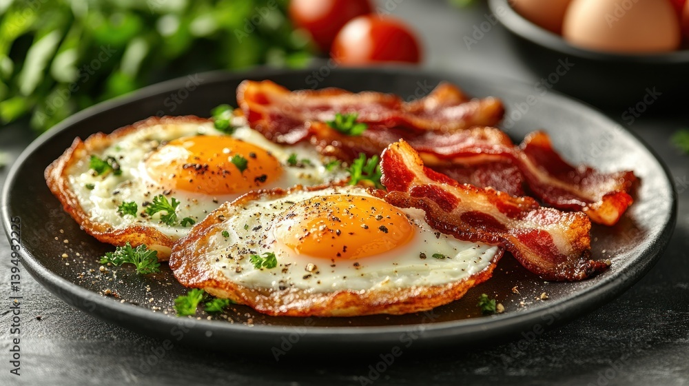 Fried Eggs with Bacon Fried Eggs with Bacon