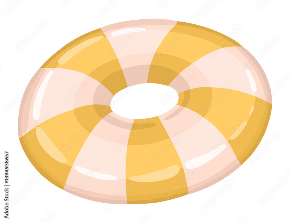 Obraz premium Lifebuoy Illustration. Inflatable Rescue Ring for Beach and Water Safety. Vector.