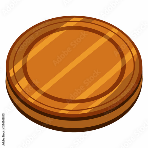 empty wooden plate