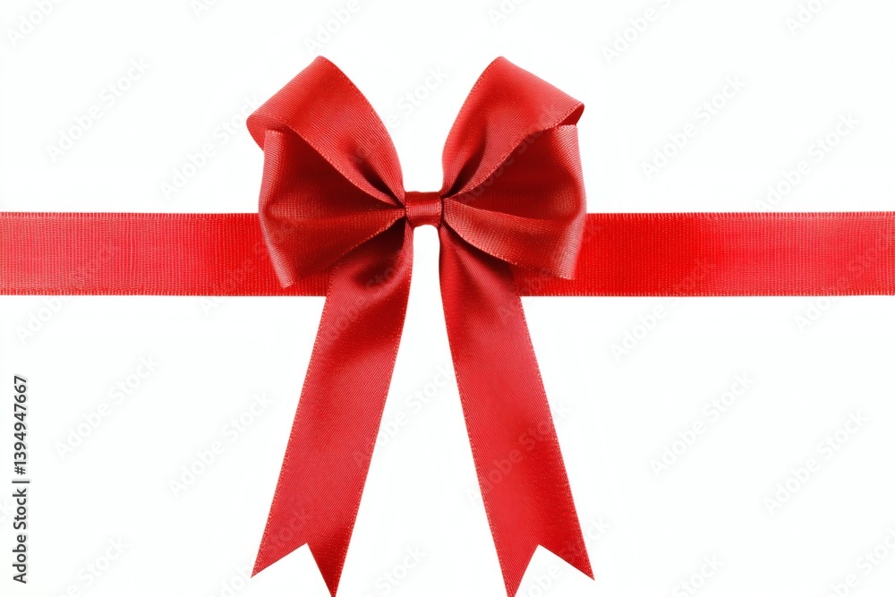 Red satin ribbon bow on white background (2) Red satin ribbon bow on white background (2)