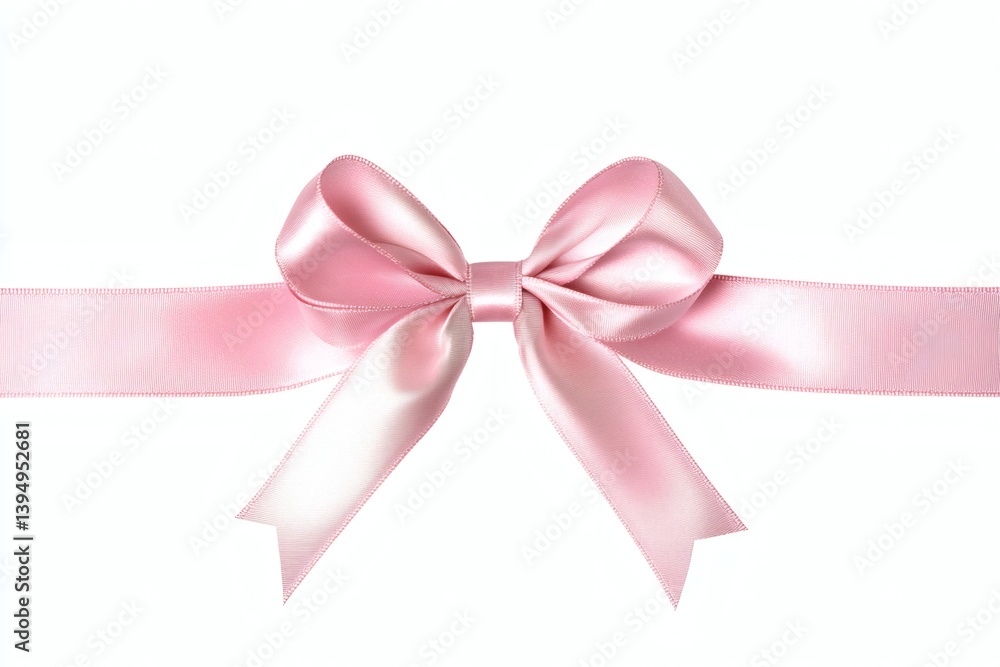 Pink satin ribbon bow on white background (24) Pink satin ribbon bow on white background (24)