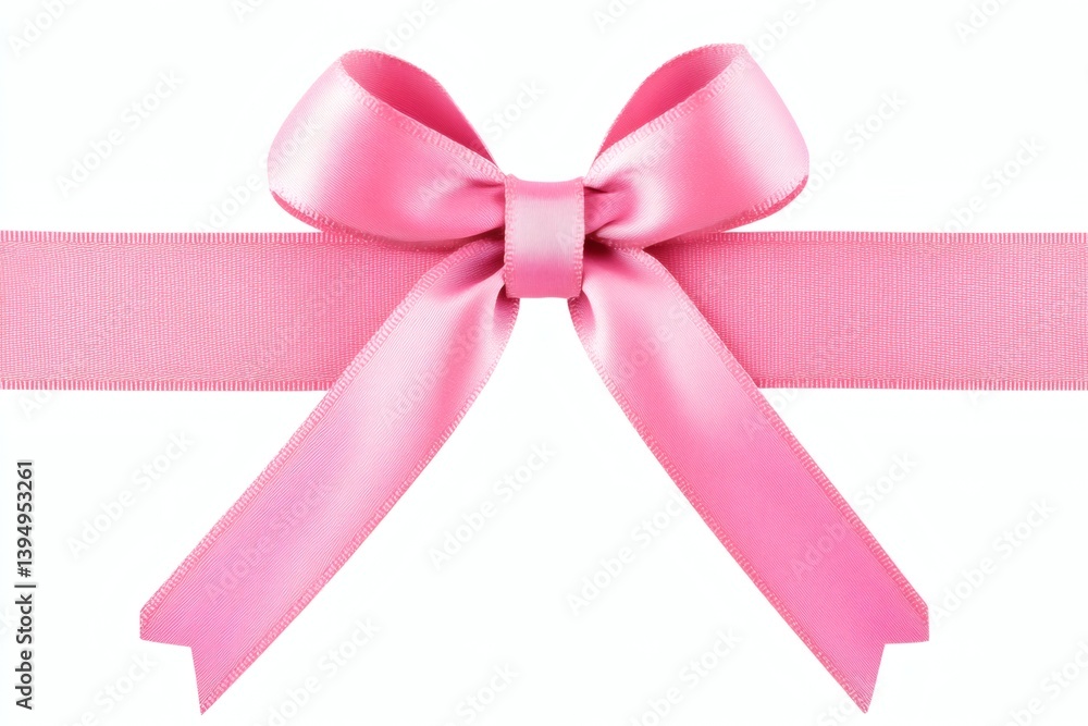Pink Satin Ribbon Bow on White Background (7) Pink Satin Ribbon Bow on White Background (7)