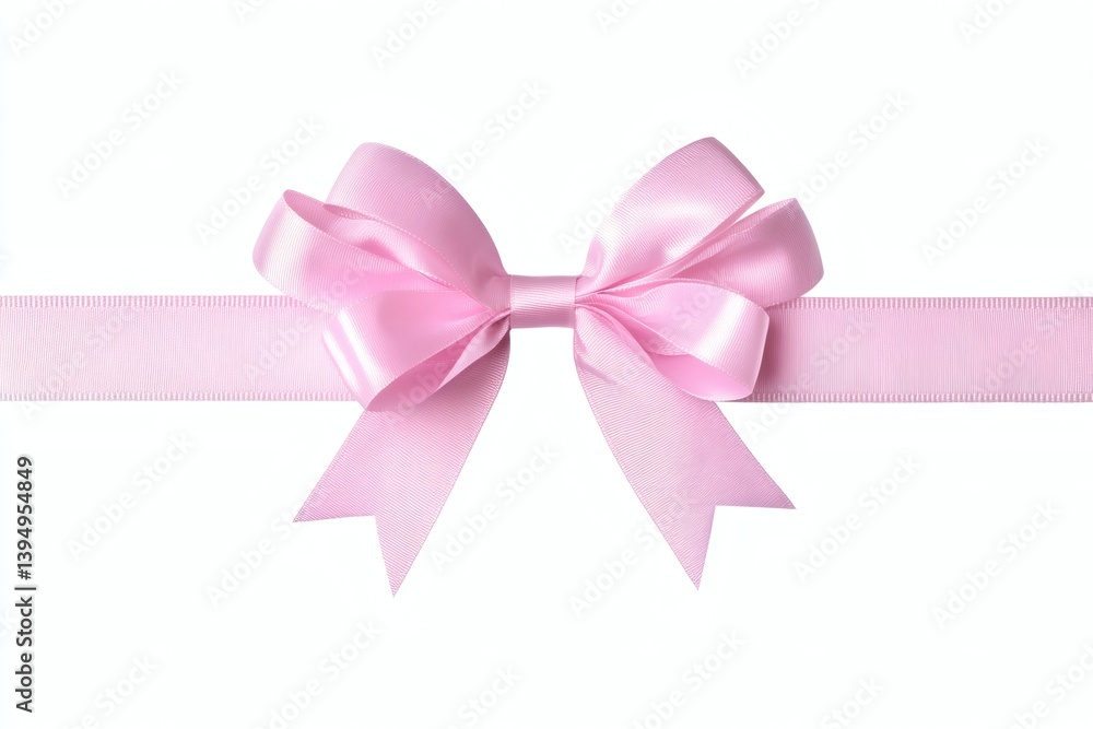Pink ribbon bow on white background (13) Pink ribbon bow on white background (13)