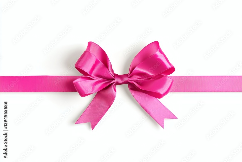 Pink Ribbon Bow on White Background (7) Pink Ribbon Bow on White Background (7)