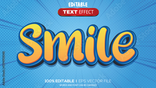 3d text effect smile theme