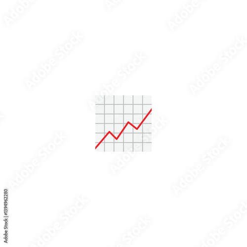 Chart single icon decreasing and increasing. Isolated growth emoji symbol. Vector illustration