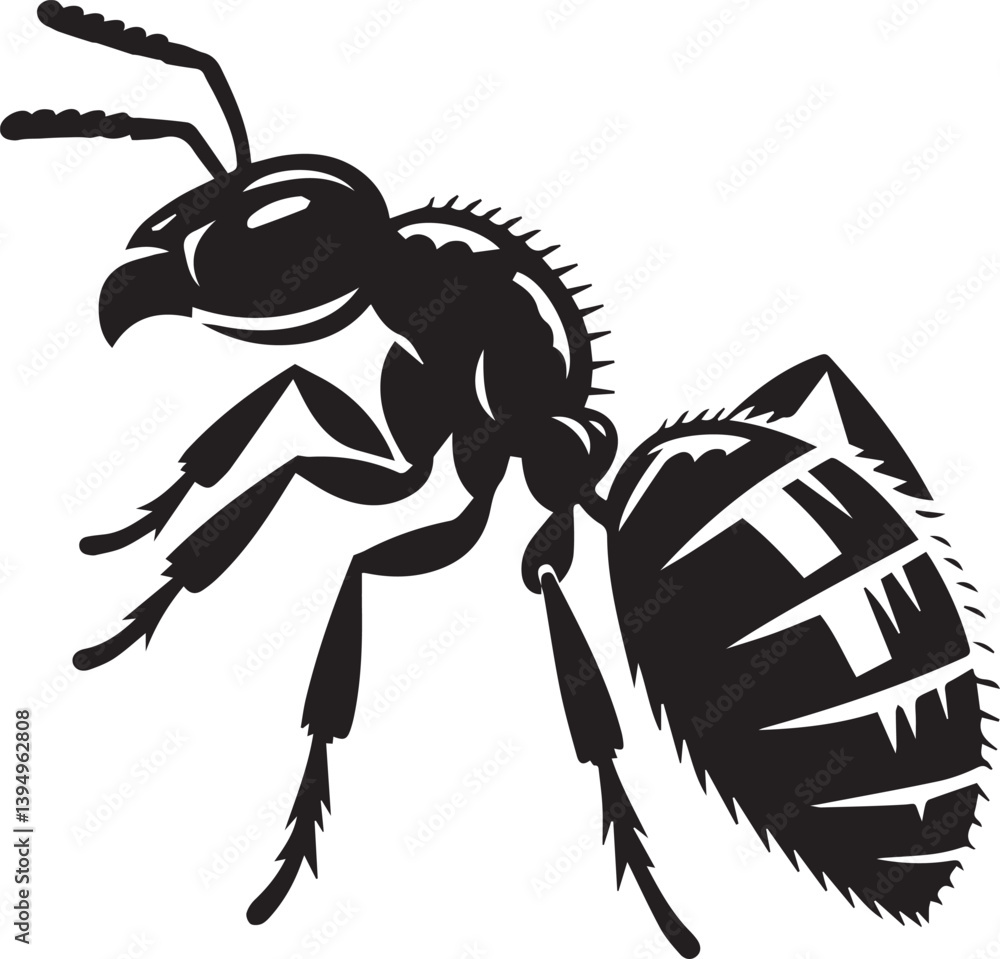 Carpenter Ant Vector | Black Ant Silhouette Clipart Illustration Carpenter Ant Vector | Black Ant Silhouette Clipart Illustration