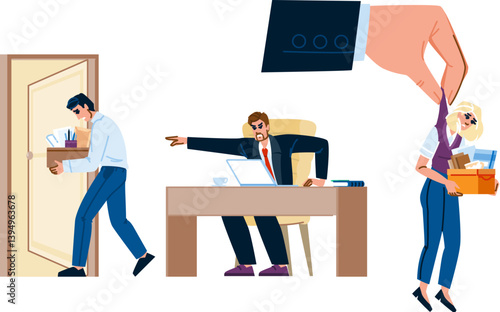 redundancy layoff employee vector