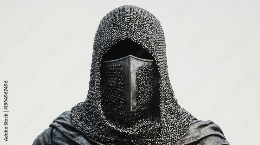 A mysterious figure shrouded in shadows. The intricate details of the armor create a captivating visual. Explore the intrigue. Generative AI