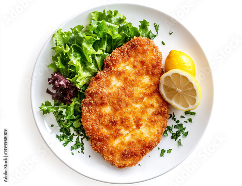 fried fish with salad