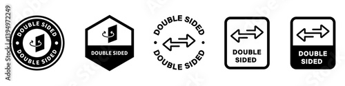 Double Sided - labels for packaging with two arrows.