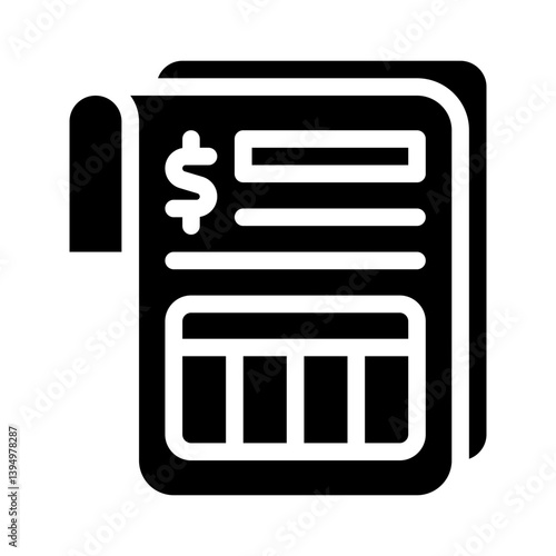 bank statement glyph icon