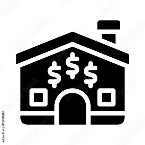 mortgage glyph icon