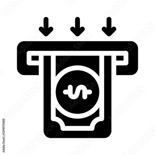 withdrawal glyph icon
