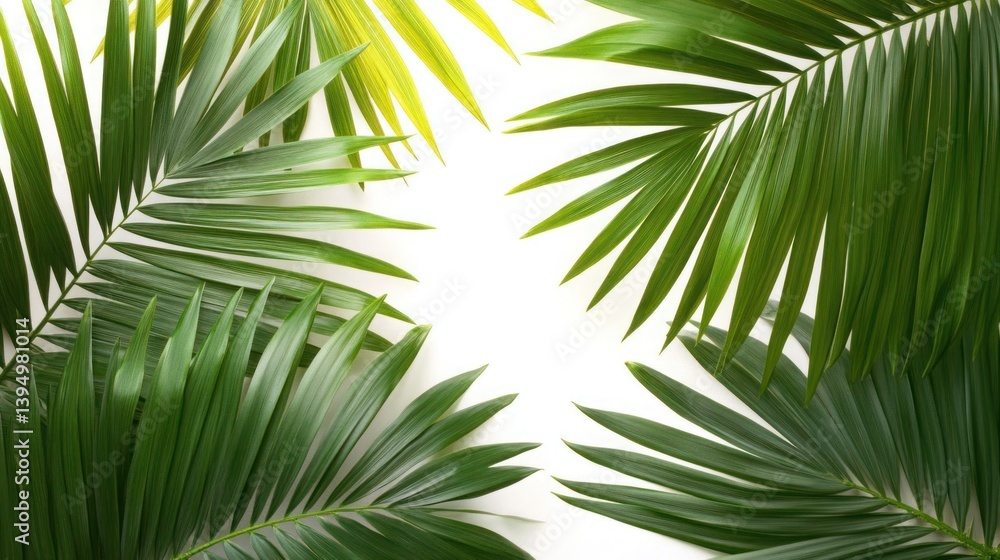 Tranquil Elegance – A Serene Cluster of Palm Trees on Sandy Terrain with Green Fronds Spreading Amid a Gradient Light Backdrop Tranquil Elegance – A Serene Cluster of Palm Trees on Sandy Terrain with Green Fronds Spreading Amid a Gradient Light Backdrop