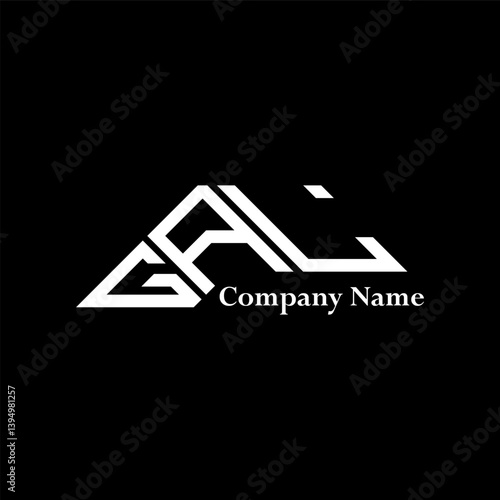 GAL logo design, GAL simple and modern logo. GAL luxurious alphabet design
