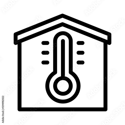 room temperature line icon