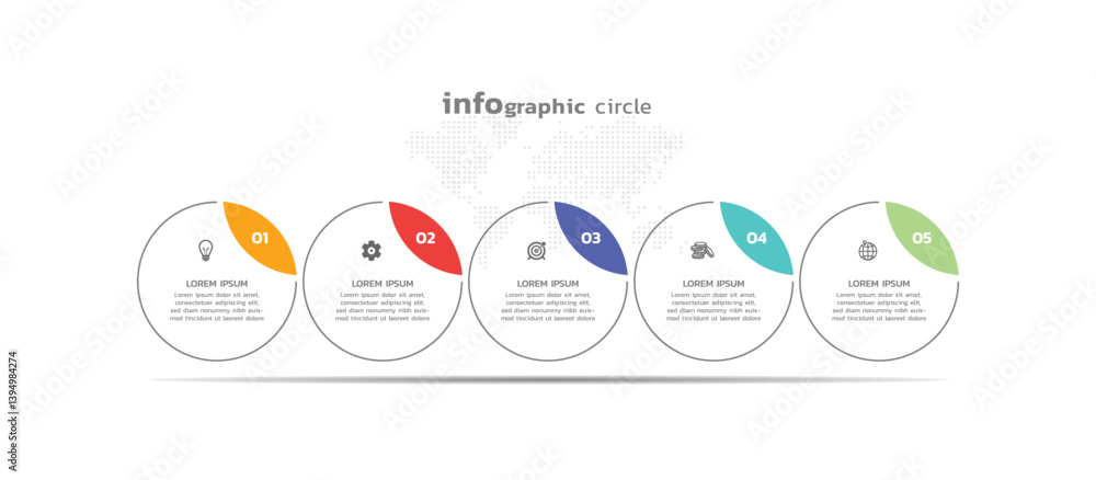 Infographic business template colorful background design