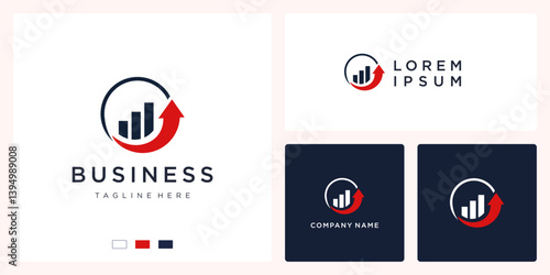 Business growth logo design template