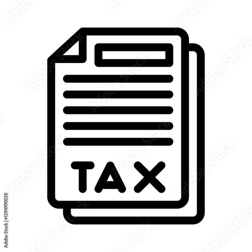tax document line icon