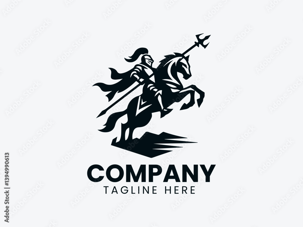 Knight Charging Horse Lance Attack Vector Logo, Warrior Knight Horse Attack Logo, Charging Knight Horse Spear Logo Knight Charging Horse Lance Attack Vector Logo, Warrior Knight Horse Attack Logo, Charging Knight Horse Spear Logo